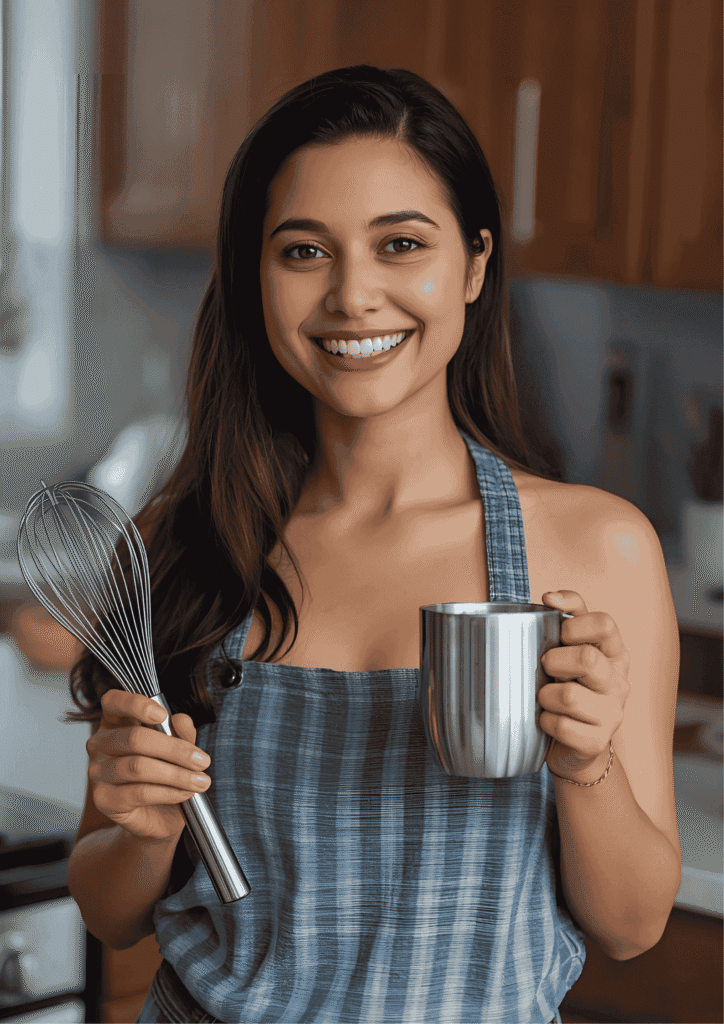 Emily Foster, kitchen gadgets and home appliances expert at NextWebSolution.shop, in a realistic portrait mode photo.
