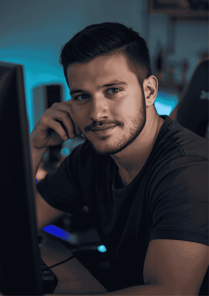 Ethan Cole, gaming and performance tech expert at NextWebSolution.shop, in a portrait photo.