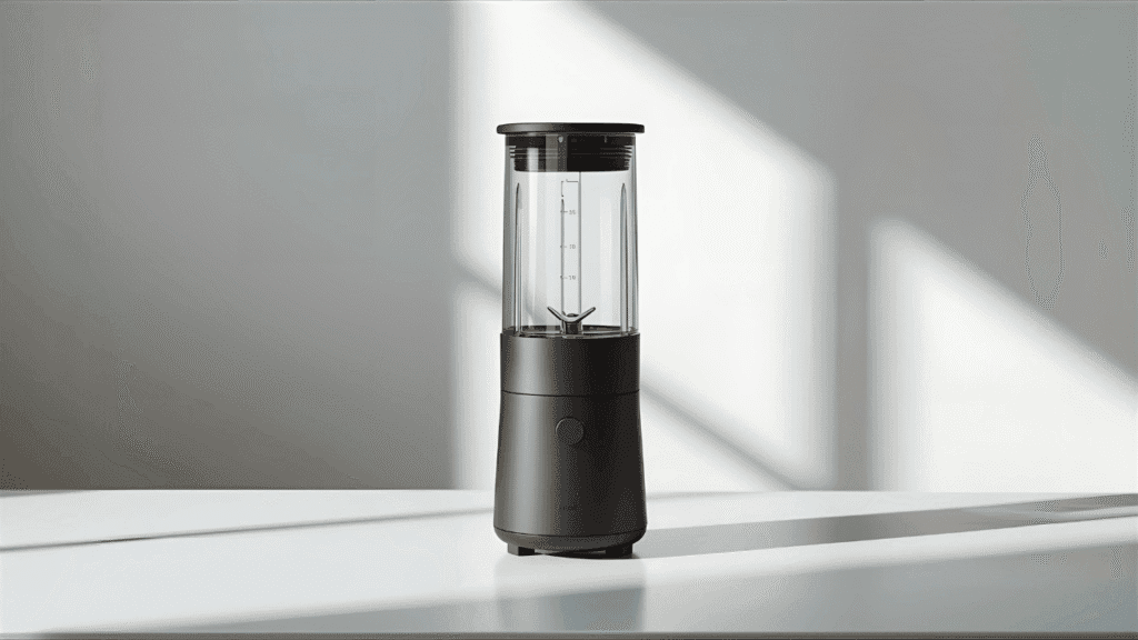 Minimalist portable blender on a clean counter for the FreshBlend Go Max product card.