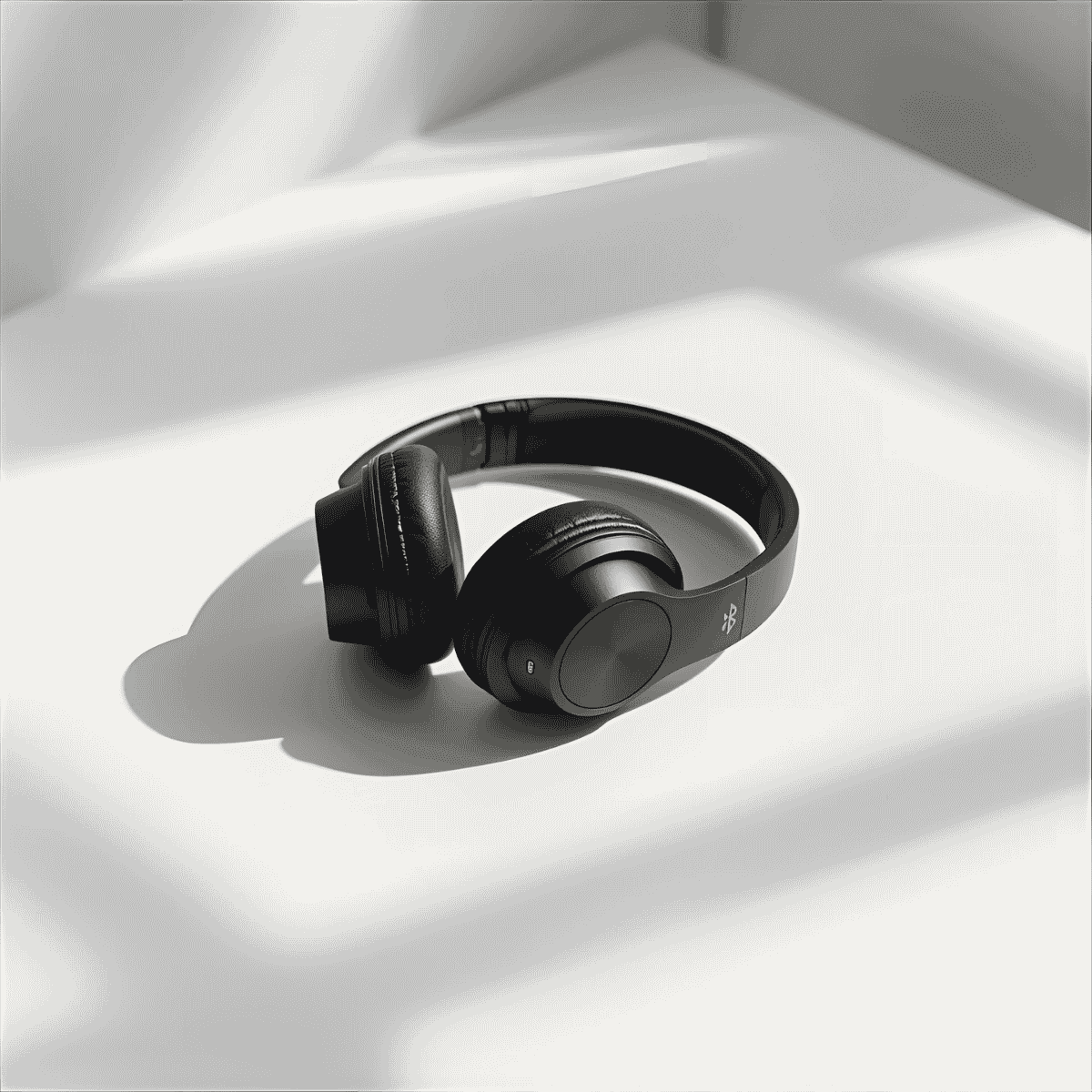 “Soundcore Q20i over-ear ANC headphones in black on a white desk”